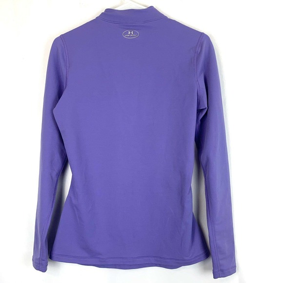 under armour purple semi fitted cold gear long sleeve shirt medium - Picture 4 of 5